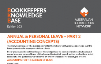 BKB Edition 103 - Annual & Personal Leave - Part 2 (Accounting Concepts)