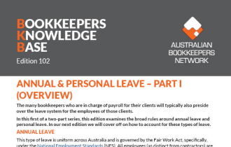 Edition 102 - Annual & Personal Leave Part 1 (Overview)