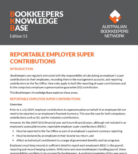 Edition 51 - Reportable Employer Super Contributions