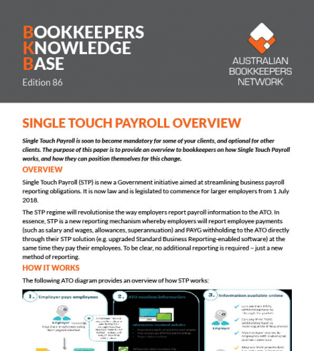 Edition 86 - Single Touch Payroll Overview