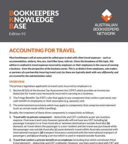 Edition 93 - Accounting for Travel