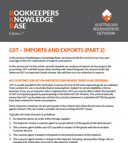 Edition 07 - GST Imports & Exports (Part 2)