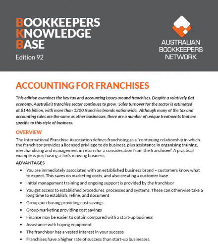 Edition 92 - Accounting for Franchises