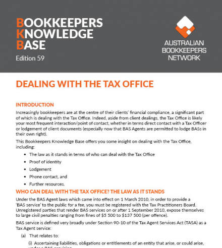 Edition 59 - Dealing with the Tax Office