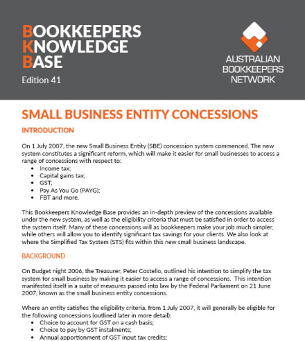 Edition 41 - The Small Business Concessions