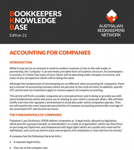 Edition 22 - Accounting for Companies