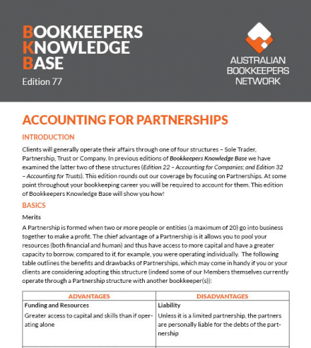 Edition 77 - Accounting for Partnerships