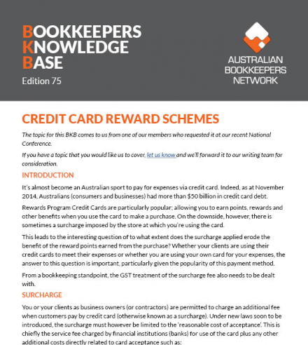 Edition 75 - Credit Card Reward Schemes