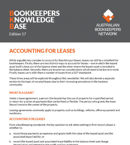 Edition 17 - Accounting for Leases
