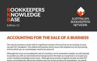 Edition 13 - Accounting for the Sale of a Business