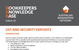 Edition 42 - GST and Security Deposits
