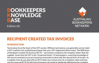Edition 68 - Recipient Created Tax Invoices